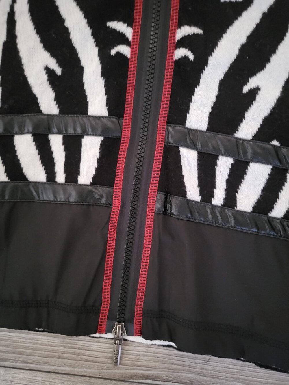 Abstract Knit Full Zip Cardigan Jacket Sweater Women Size S Small - Picture 6 of 13